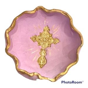 Handmade Jewelry Ring Gold Cross Dish Communion Confirmation Easter Gift